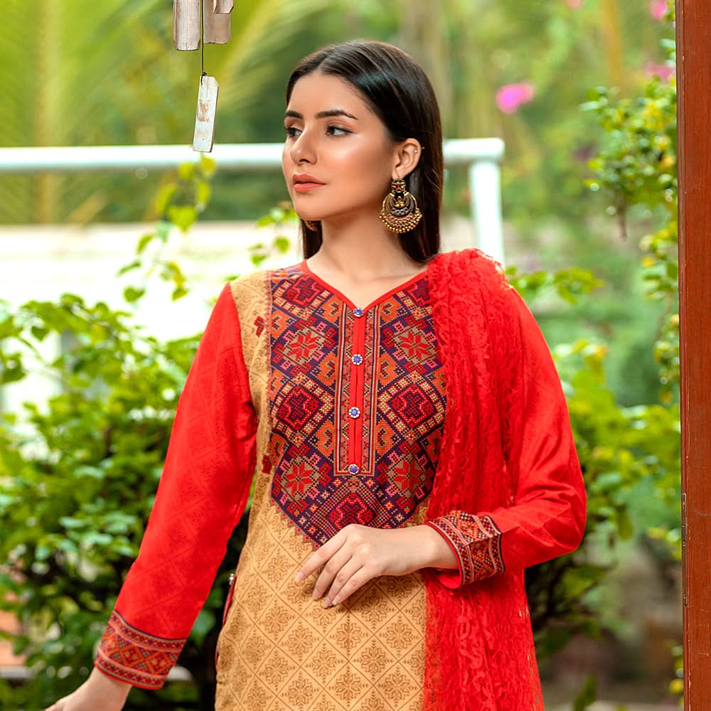 Sunaina Malai Unstitched 3Pcs Suit - 2005, Women, 3Pcs Shalwar Suit, Chase Value, Chase Value