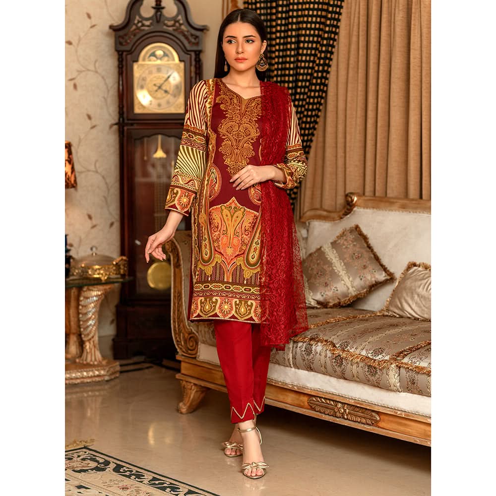 Sunaina Malai Unstitched 3Pcs Suit - 2006, Women, 3Pcs Shalwar Suit, Chase Value, Chase Value