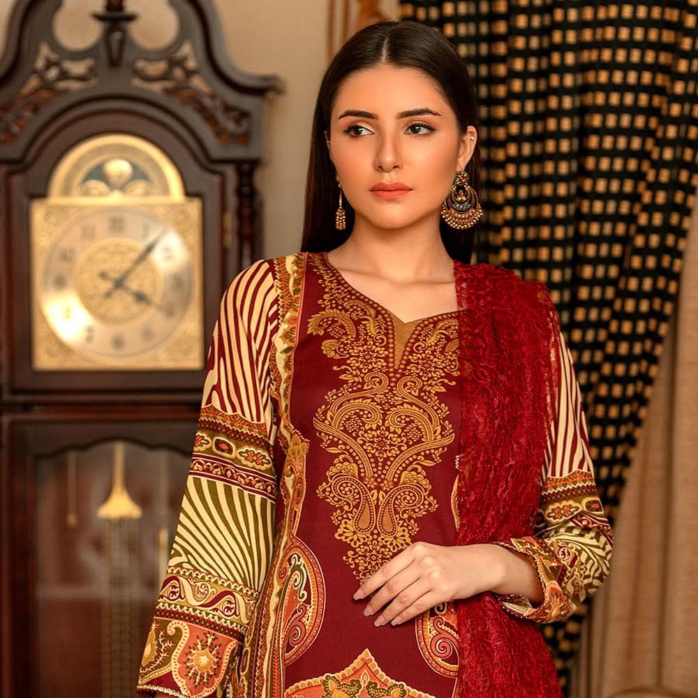 Sunaina Malai Unstitched 3Pcs Suit - 2006, Women, 3Pcs Shalwar Suit, Chase Value, Chase Value