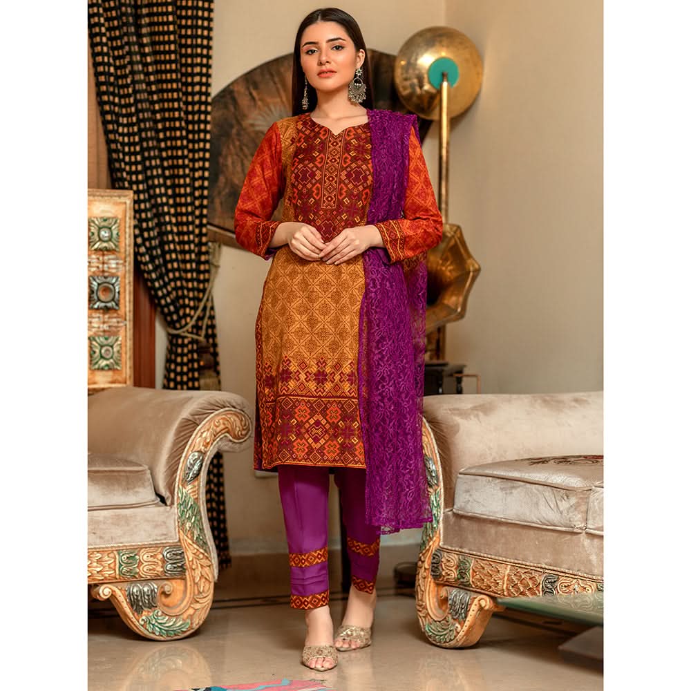Sunaina Malai Unstitched 3Pcs Suit - 2008, Women, 3Pcs Shalwar Suit, Chase Value, Chase Value