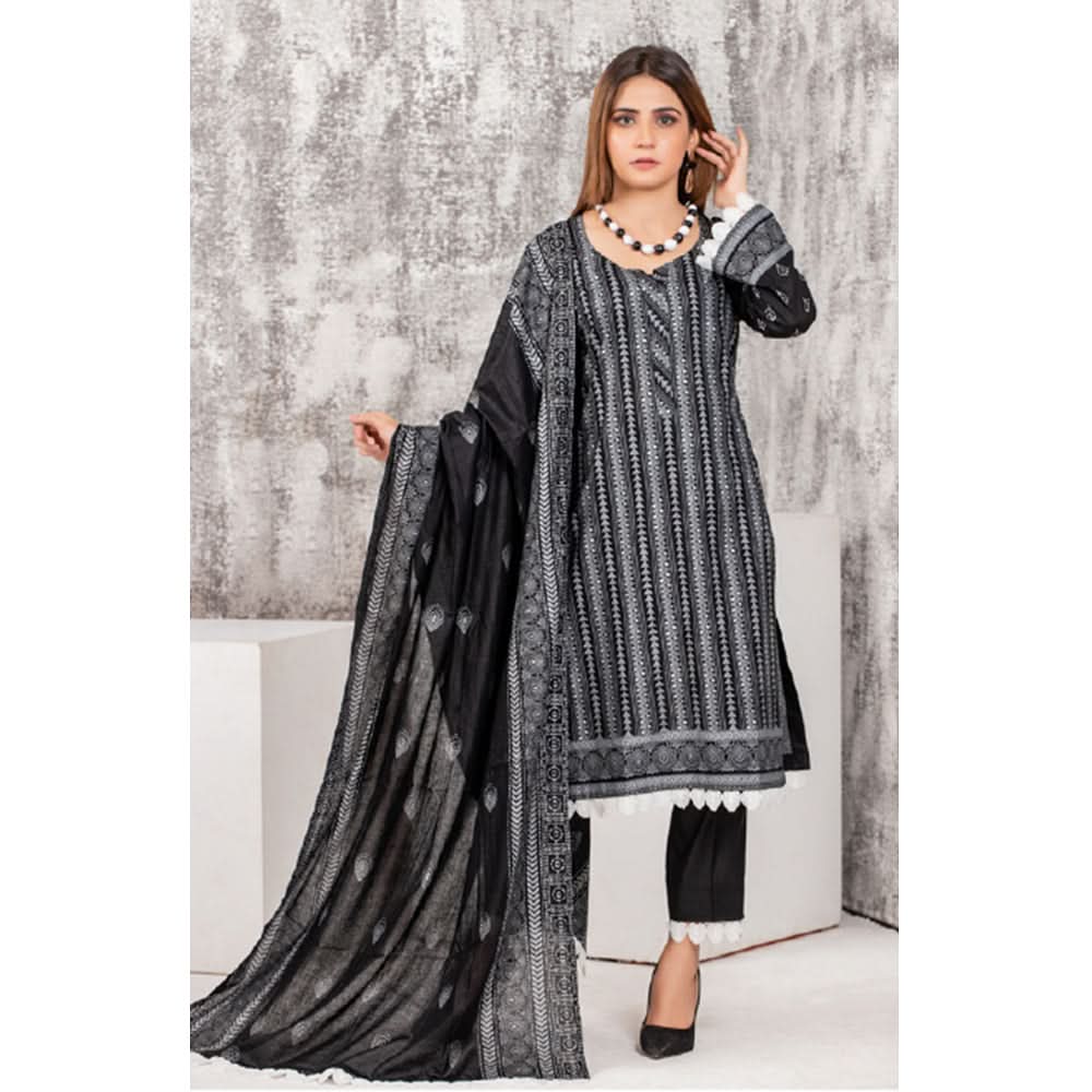 Sahil Printed Lawn Un-Stitched 3Pcs Suit - A3, Women, 3Pcs Shalwar Suit, Chase Value, Chase Value
