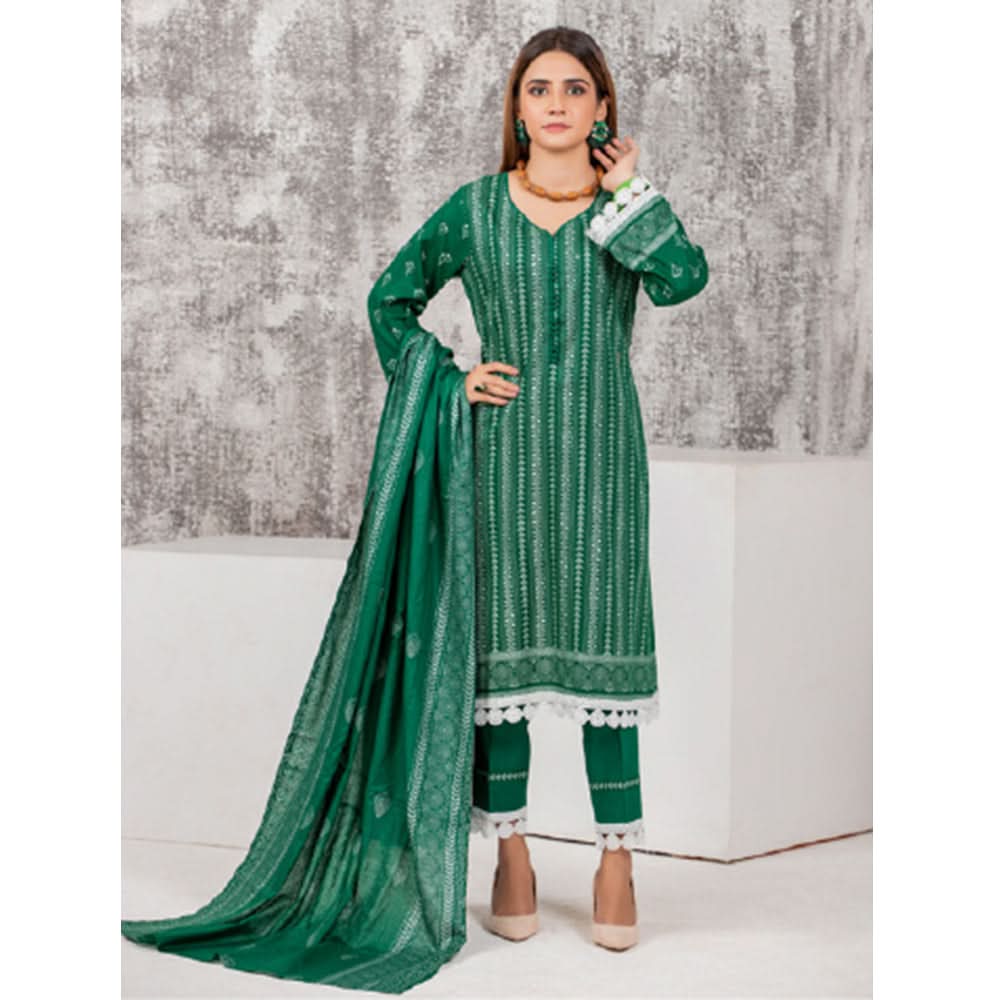 Sahil Printed Lawn Un-Stitched 3Pcs Suit - B3, Women, 3Pcs Shalwar Suit, Chase Value, Chase Value