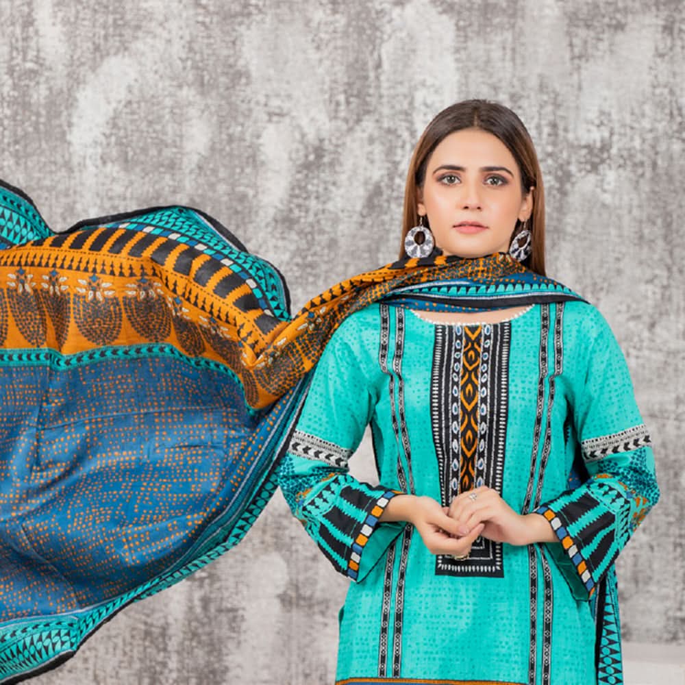 Sahil Printed Lawn Un-Stitched 3Pcs Suit - B4, Women, 3Pcs Shalwar Suit, Chase Value, Chase Value