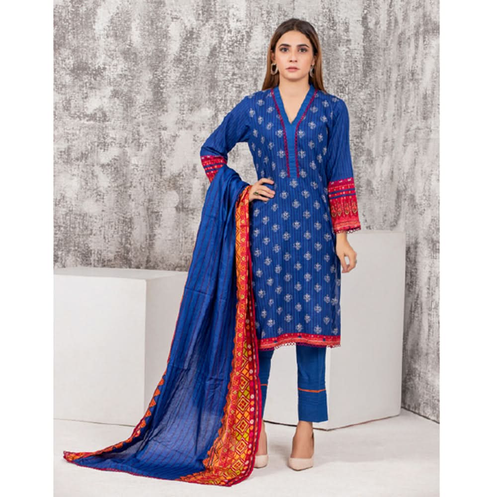 Sahil Printed Lawn Un-Stitched 3Pcs Suit - B5, Women, 3Pcs Shalwar Suit, Chase Value, Chase Value