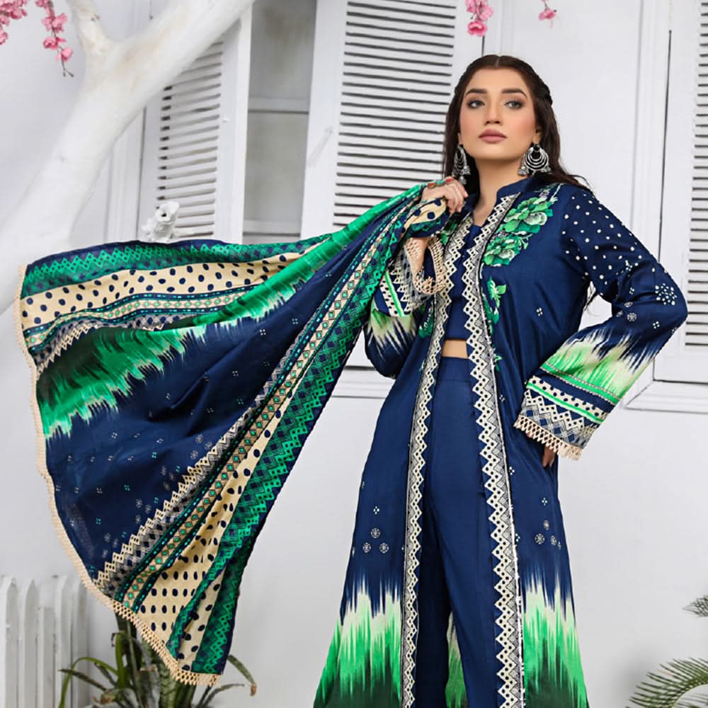 Signature Icon Printed Lawn Un-Stitched 3Pcs Suit - 2, Women, 3Pcs Shalwar Suit, Chase Value, Chase Value