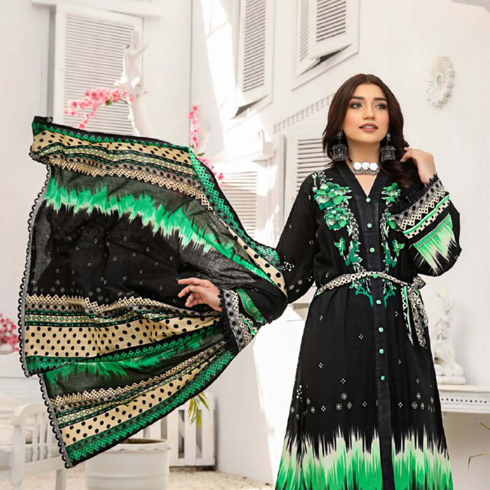 Signature Icon Printed Lawn Un-Stitched 3Pcs Suit - 2, Women, 3Pcs Shalwar Suit, Chase Value, Chase Value