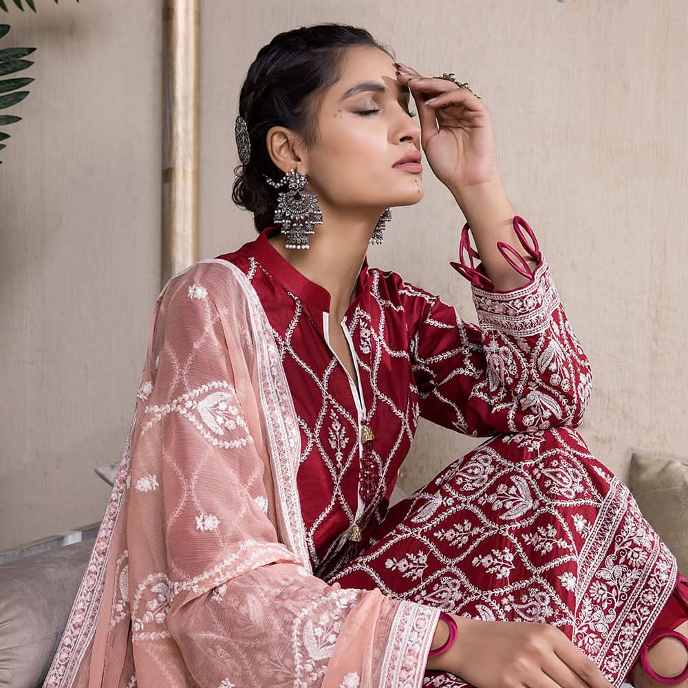 Kalyan Chicken Kari Embridered Un-Stistched 3Pcs Suit - 03, Women, 3Pcs Shalwar Suit, ZS Textiles, Chase Value