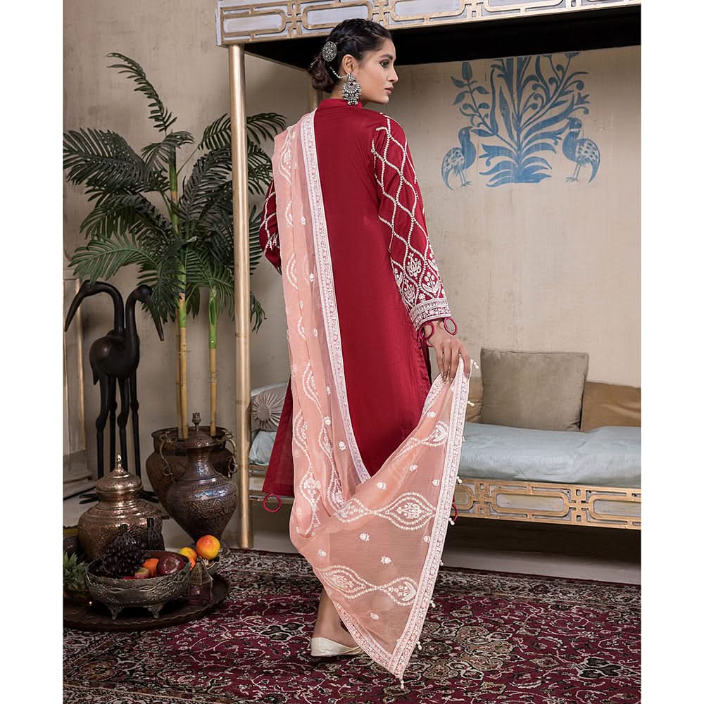 Kalyan Chicken Kari Embridered Un-Stistched 3Pcs Suit - 03, Women, 3Pcs Shalwar Suit, ZS Textiles, Chase Value