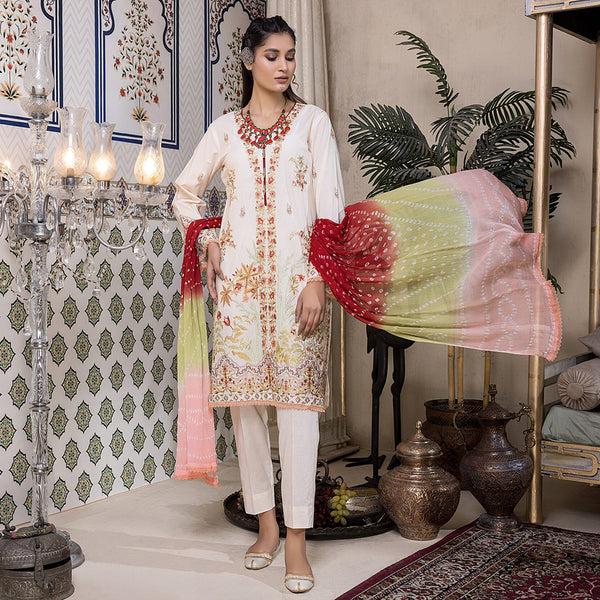 Kalyan Chicken Kari Embridered Un-Stistched 3Pcs Suit - 04, Women, 3Pcs Shalwar Suit, ZS Textiles, Chase Value