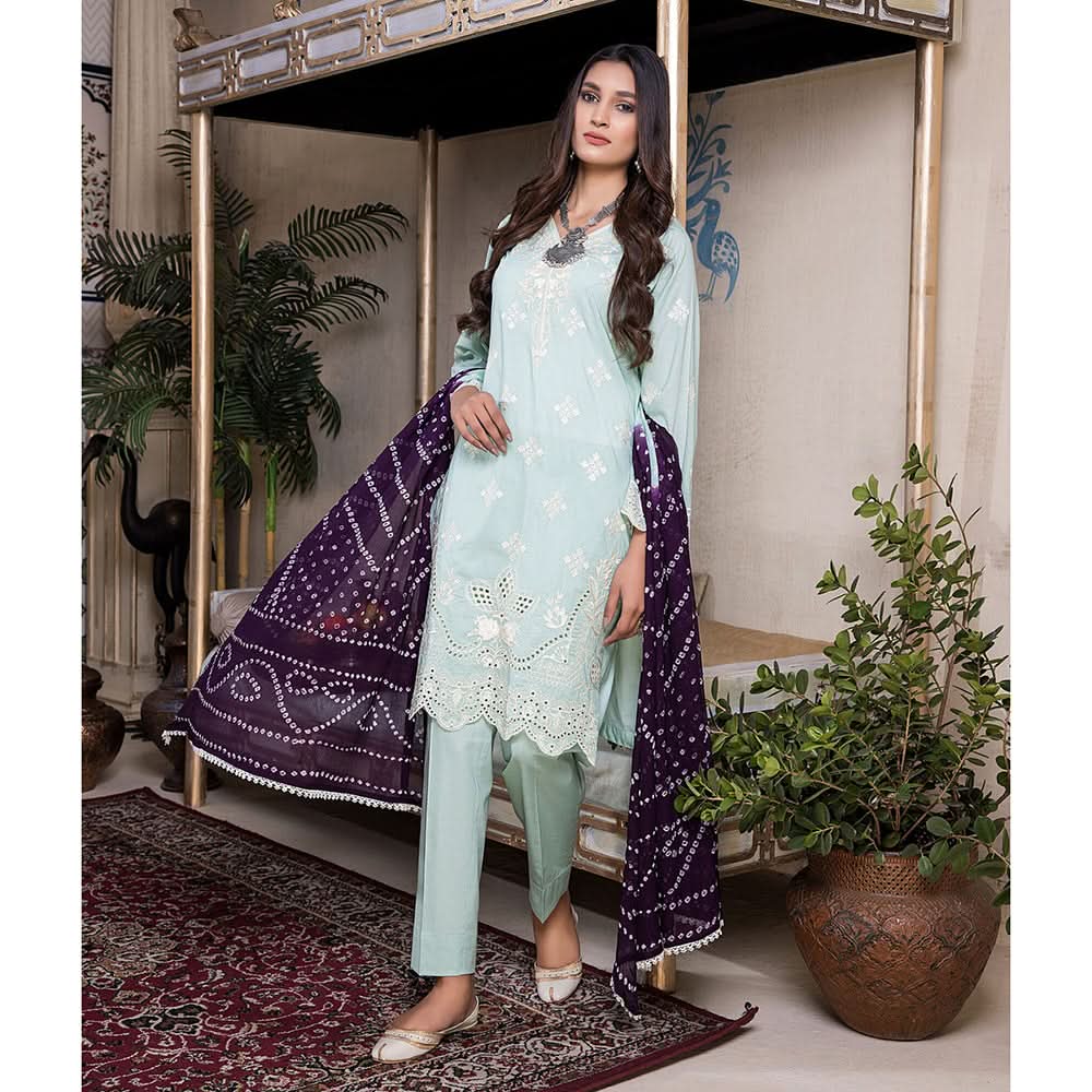 Kalyan Chicken Kari Embridered Un-Stistched 3Pcs Suit - 08, Women, 3Pcs Shalwar Suit, ZS Textiles, Chase Value