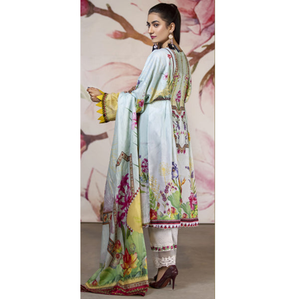 Gul-O-Gulzar  Embroidered Lawn Un-Stitched 3Pcs Suit - 7, Women, 3Pcs Shalwar Suit, Noor Jahan, Chase Value