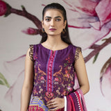 Gul-O-Gulzar  Embroidered Lawn Un-Stitched 3Pcs Suit - 8, Women, 3Pcs Shalwar Suit, Noor Jahan, Chase Value