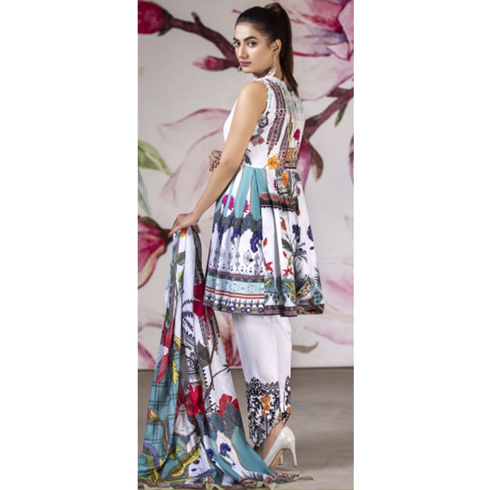 Gul-O-Gulzar  Embroidered Lawn Un-Stitched 3Pcs Suit - 9, Women, 3Pcs Shalwar Suit, Noor Jahan, Chase Value