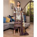 Zoohra Digital Printed Embroidered Lawn Un-Stitched 3Pcs Suit - 4, Women, 3Pcs Shalwar Suit, ZS Textiles, Chase Value