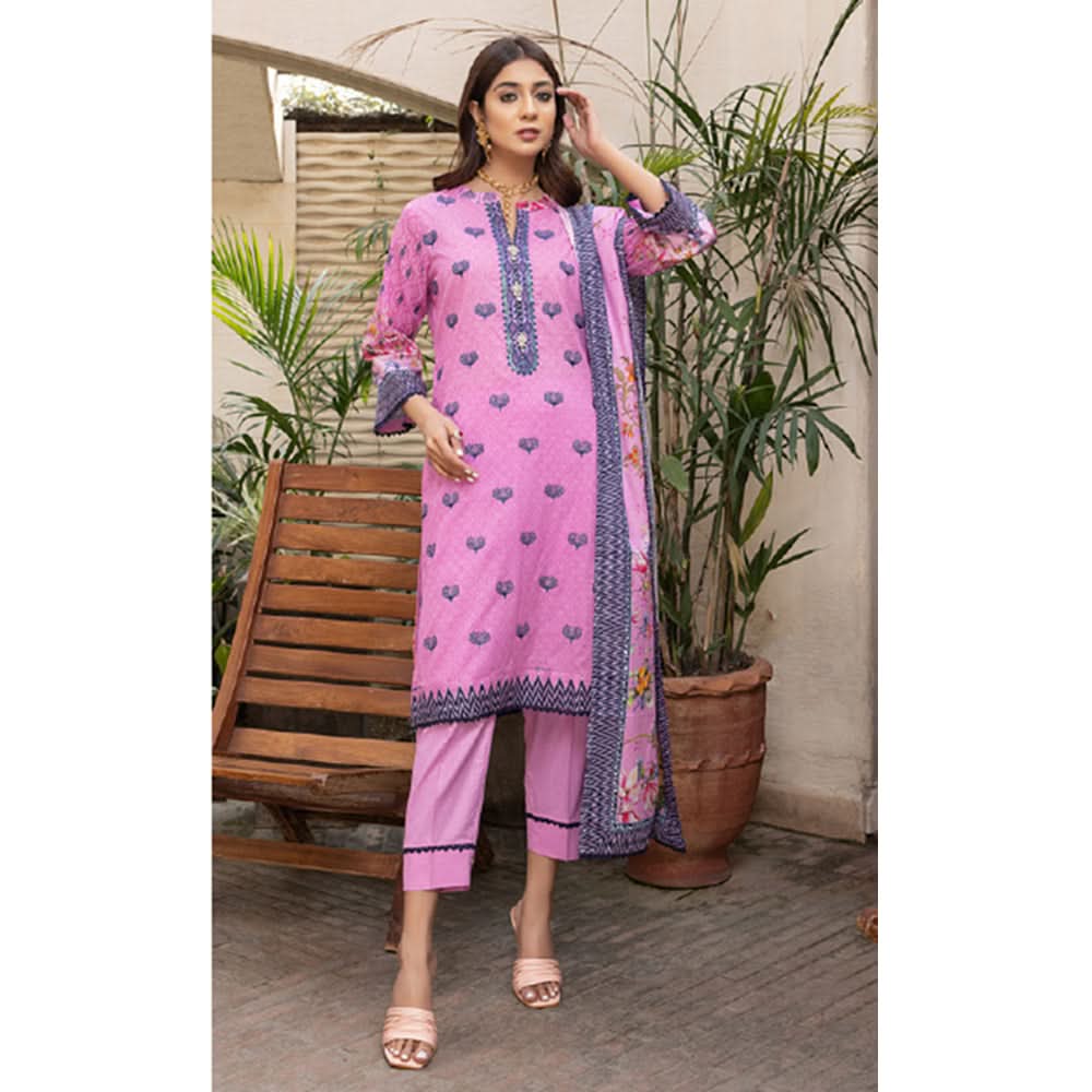 Salina Digital Printed Embroidered Lawn Un-Stitched 3Pcs Suit - 4, Women, 3Pcs Shalwar Suit, Regalia Textiles, Chase Value