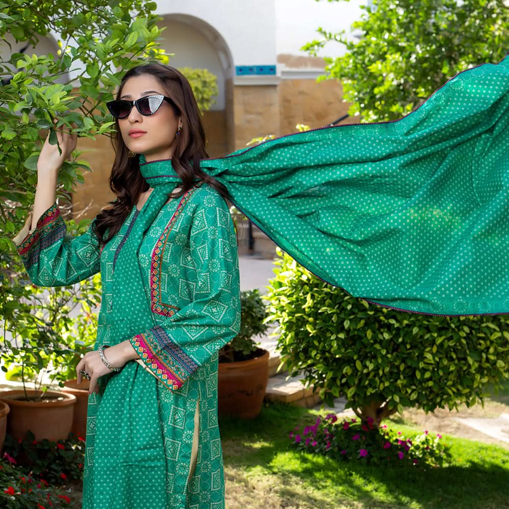Erum Misha Lawn Printed 3 Pcs Un-Stitched Suit V-4 - B5, Women, 3Pcs Shalwar Suit, Erum Misha, Chase Value
