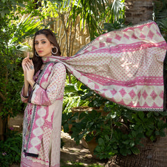 Erum Misha Lawn Printed 3 Pcs Un-Stitched Suit V-4 - B8, Women, 3Pcs Shalwar Suit, Erum Misha, Chase Value