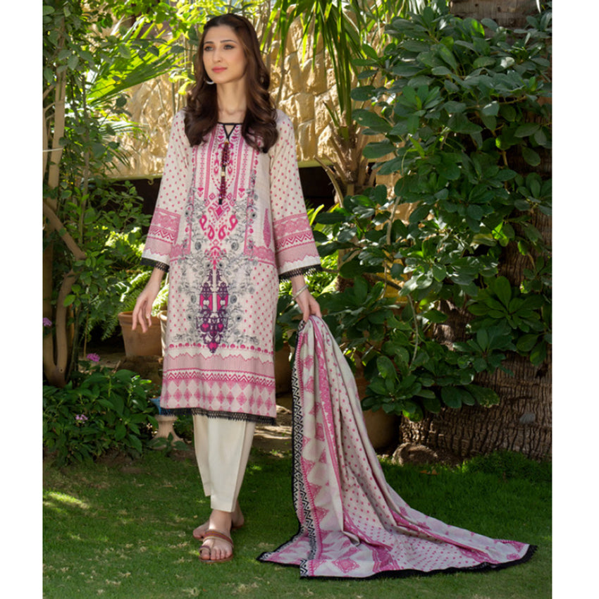 Erum Misha Lawn Printed 3 Pcs Un-Stitched Suit V-4 - B8, Women, 3Pcs Shalwar Suit, Erum Misha, Chase Value