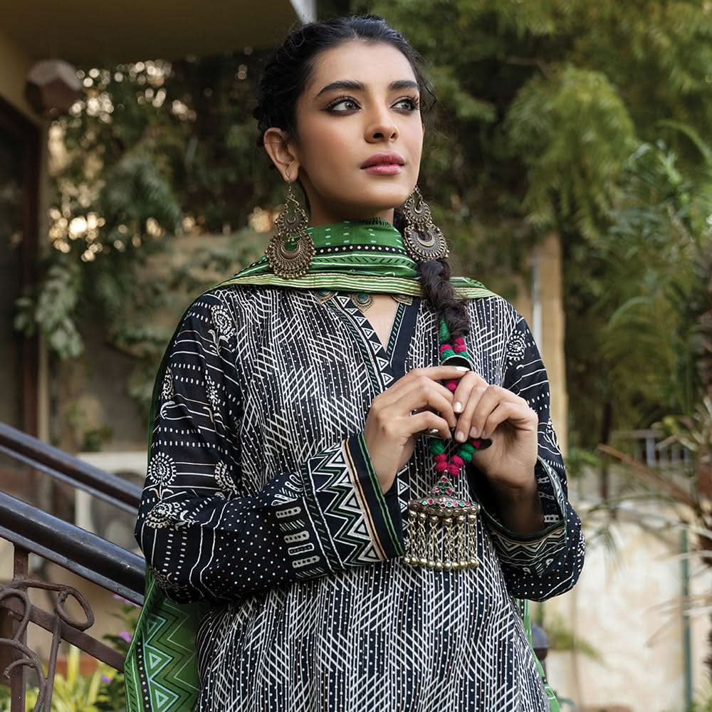 Dareechay Summer Printed Lawn 3Pcs Unstitched Suit - 8, Women, 3Pcs Shalwar Suit, LSM Textiles, Chase Value