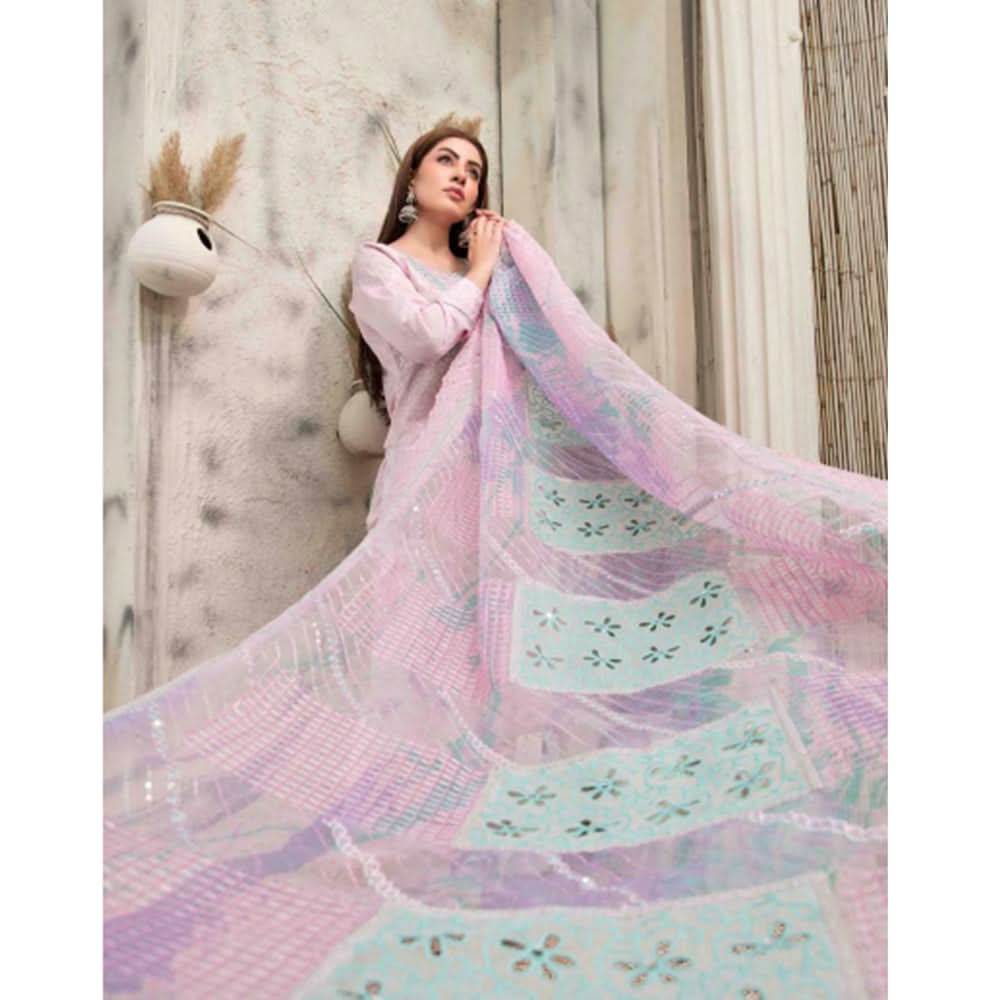 Zysha Embroidered Lawn Zari Fancy Dupatta Un-Stitched 3Pcs Suit - 6556, Women, 3Pcs Shalwar Suit, Tawakkal Fabrics, Chase Value