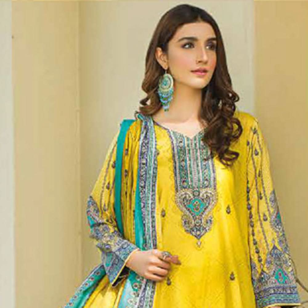 Five Star Classic Printed Lawn 3 Pcs Unstitched Suit - 1302, Women, 3Pcs Shalwar Suit, Chase Value, Chase Value