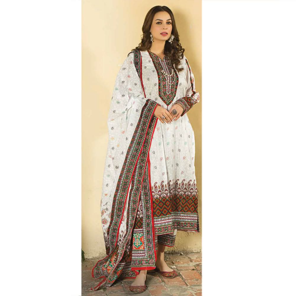 Five Star Classic Printed Lawn 3 Pcs Unstitched Suit - 1305, Women, 3Pcs Shalwar Suit, Chase Value, Chase Value