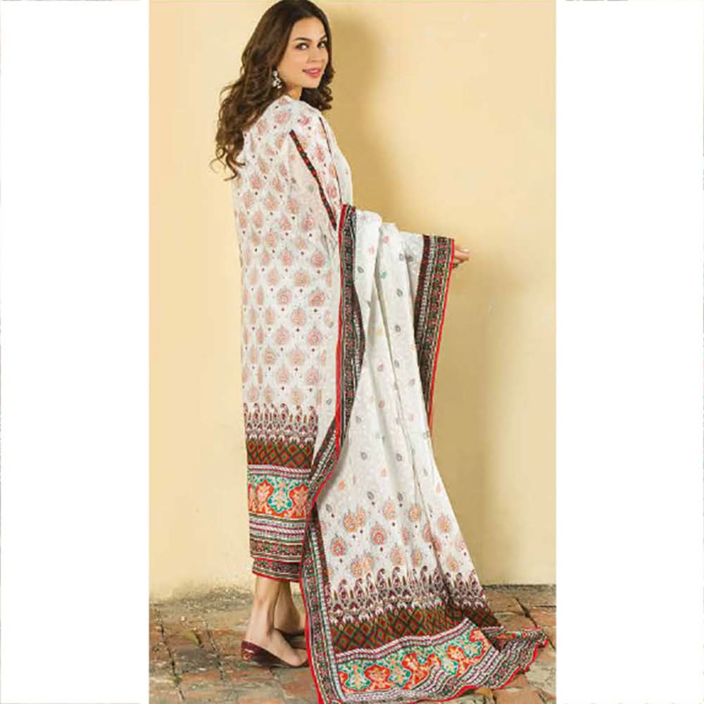 Five Star Classic Printed Lawn 3 Pcs Unstitched Suit - 1305, Women, 3Pcs Shalwar Suit, Chase Value, Chase Value