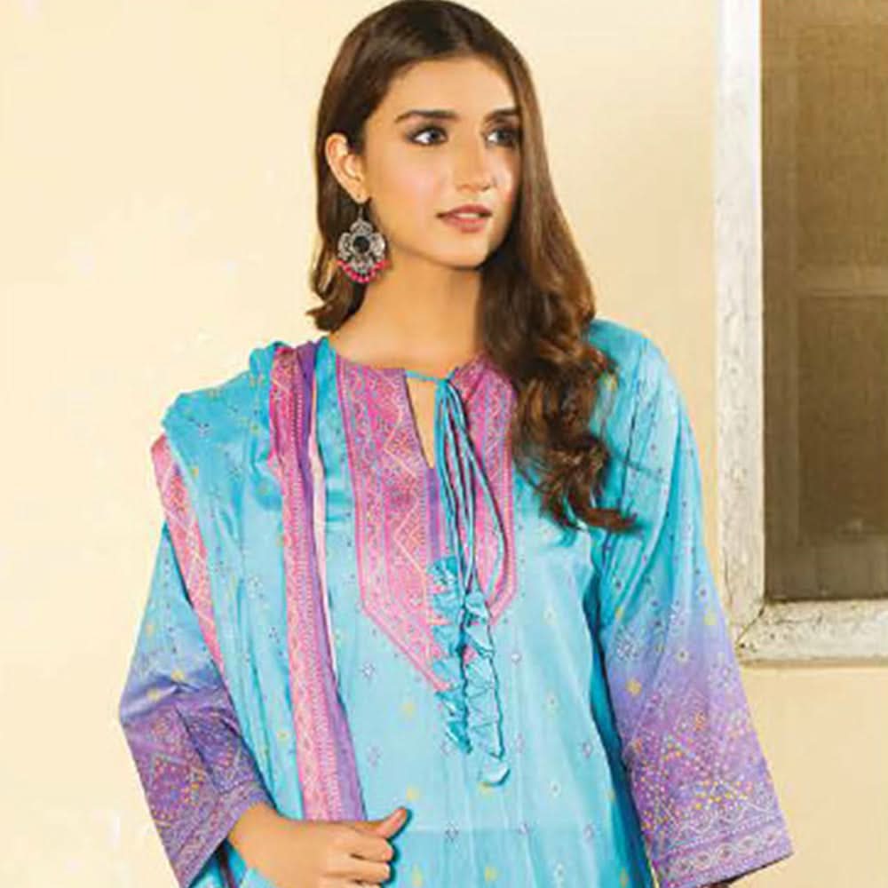 Five Star Classic Printed Lawn 3 Pcs Unstitched Suit - 1307, Women, 3Pcs Shalwar Suit, Chase Value, Chase Value