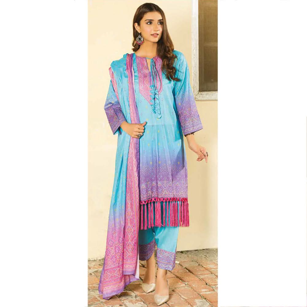 Five Star Classic Printed Lawn 3 Pcs Unstitched Suit - 1307, Women, 3Pcs Shalwar Suit, Chase Value, Chase Value