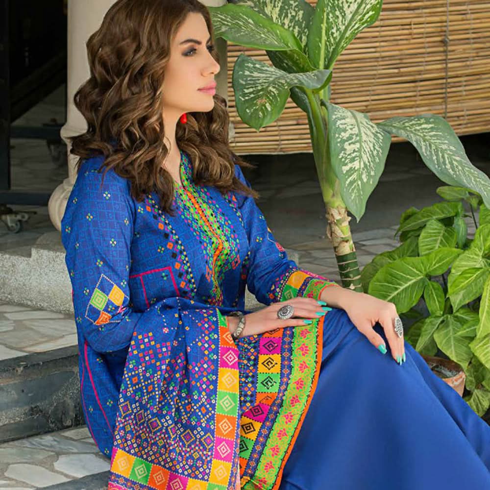 Five Star Classic Printed Lawn 3 Pcs Unstitched Suit - 1315, Women, 3Pcs Shalwar Suit, Chase Value, Chase Value