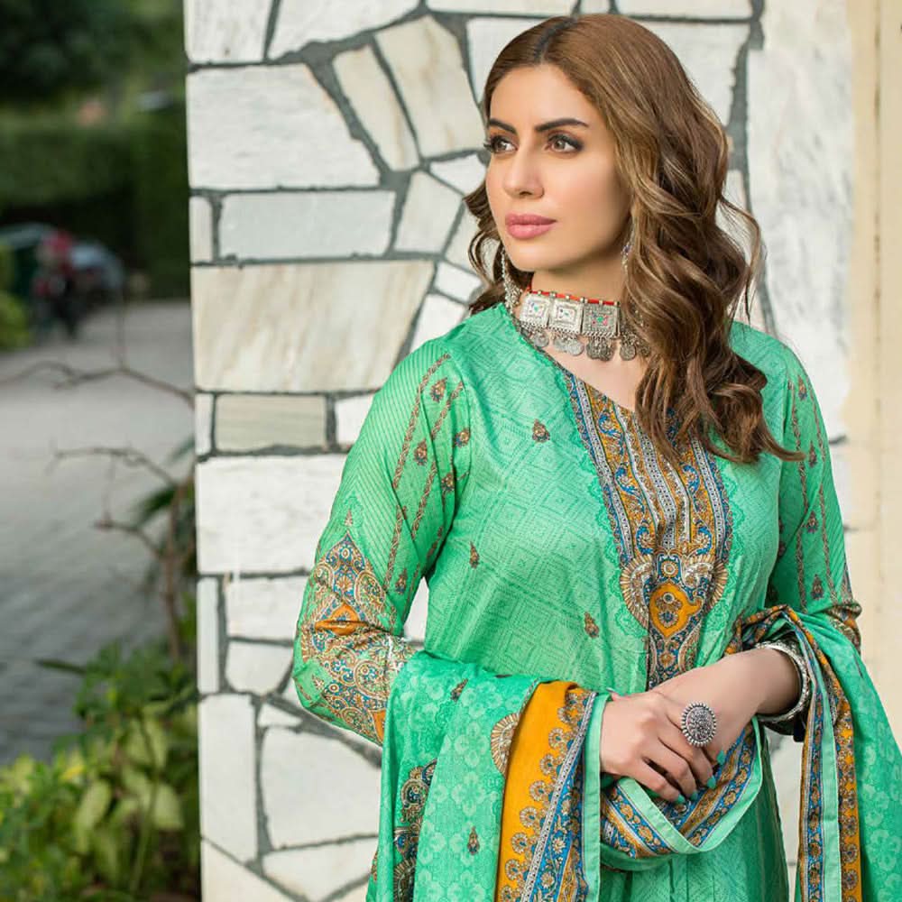 Five Star Classic Printed Lawn 3 Pcs Unstitched Suit - 1302, Women, 3Pcs Shalwar Suit, Chase Value, Chase Value