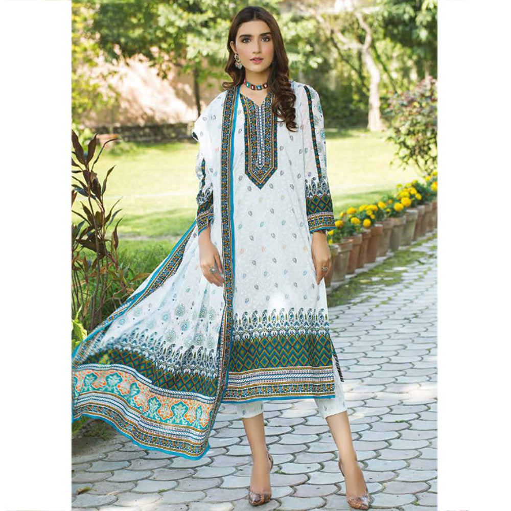 Five Star Classic Printed Lawn 3 Pcs Unstitched Suit - 1305, Women, 3Pcs Shalwar Suit, Chase Value, Chase Value