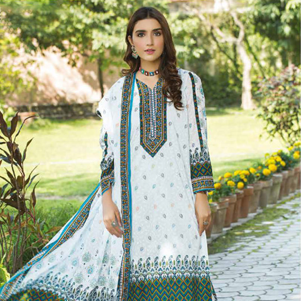 Five Star Classic Printed Lawn 3 Pcs Unstitched Suit - 1305, Women, 3Pcs Shalwar Suit, Chase Value, Chase Value
