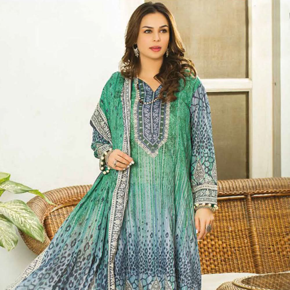 Five Star Classic Printed Lawn 3 Pcs Unstitched Suit - 1311, Women, 3Pcs Shalwar Suit, Chase Value, Chase Value