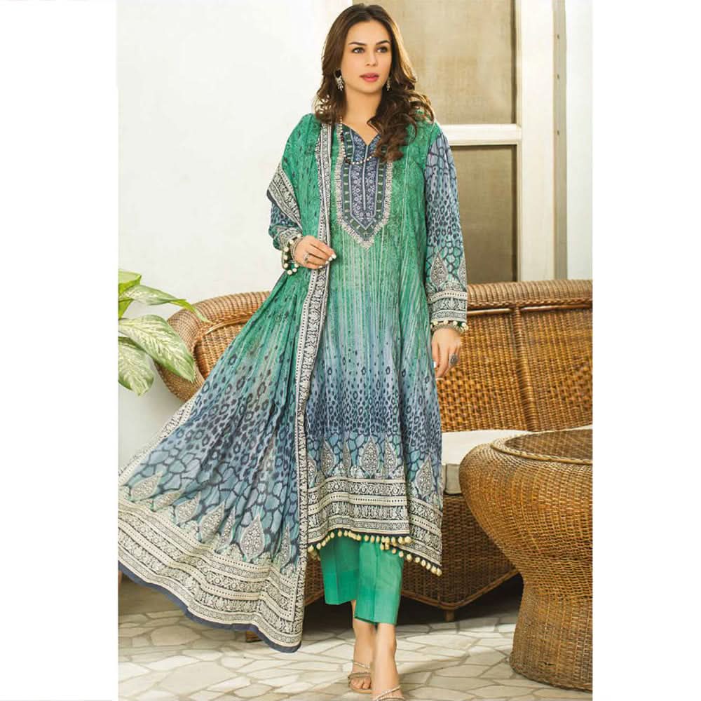 Five Star Classic Printed Lawn 3 Pcs Unstitched Suit - 1311, Women, 3Pcs Shalwar Suit, Chase Value, Chase Value