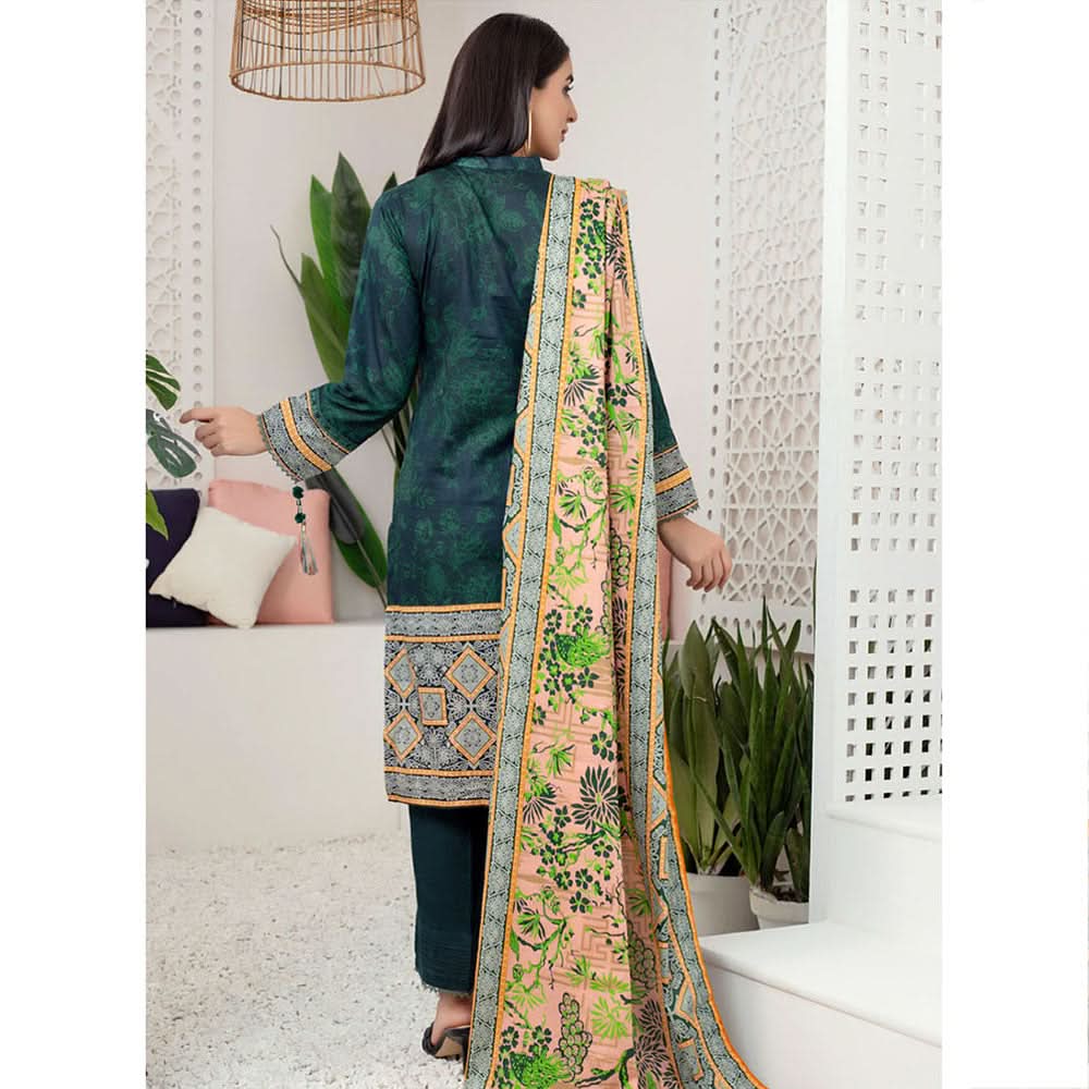 Monsoon Printed Lawn Unstitched 3Pcs Suit V3 - A2, Women, 3Pcs Shalwar Suit, Al-Zohaib Textiles, Chase Value