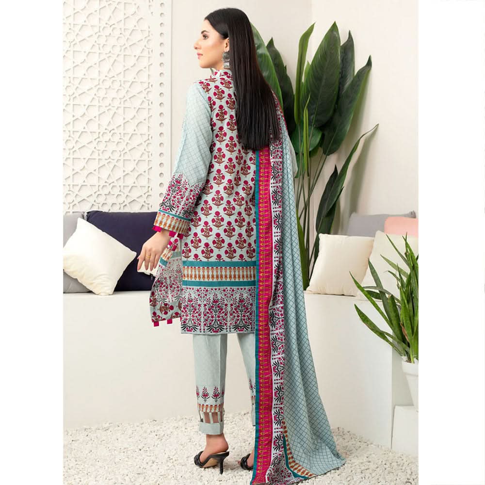 Monsoon Printed Lawn Unstitched 3Pcs Suit V3 - B1, Women, 3Pcs Shalwar Suit, Al-Zohaib Textiles, Chase Value
