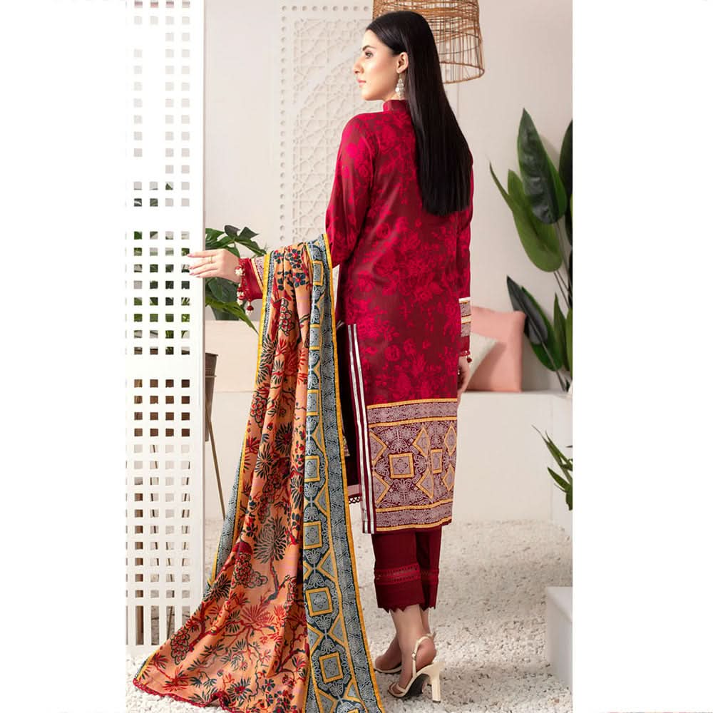 Monsoon Printed Lawn Unstitched 3Pcs Suit V3 - B2, Women, 3Pcs Shalwar Suit, Al-Zohaib Textiles, Chase Value