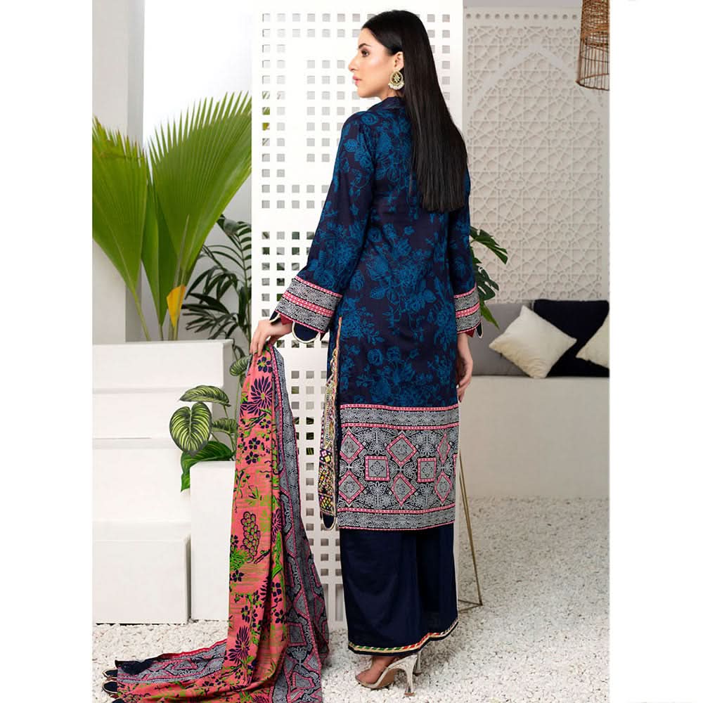 Monsoon Printed Lawn Unstitched 3Pcs Suit V3 - C2, Women, 3Pcs Shalwar Suit, Al-Zohaib Textiles, Chase Value