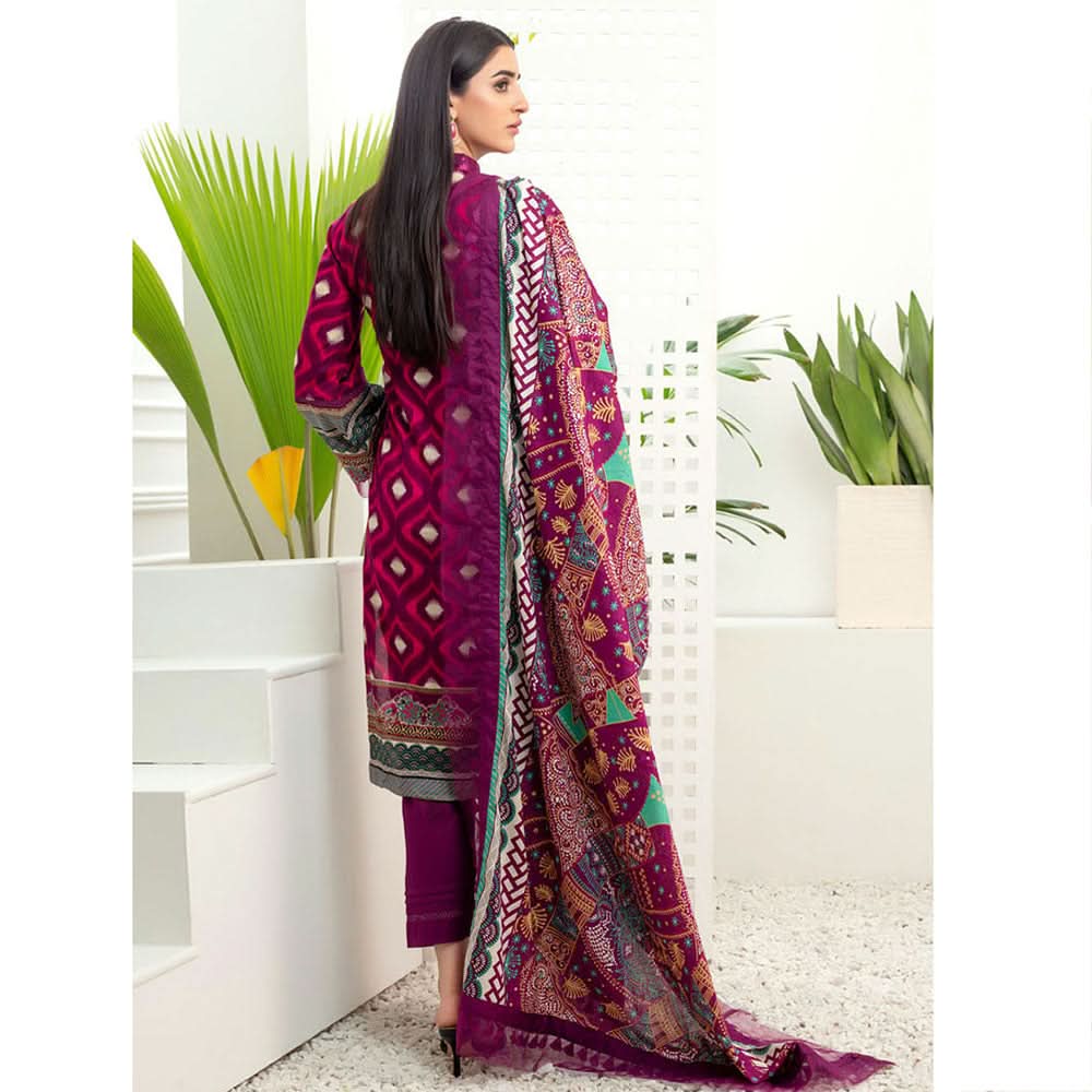 Monsoon Printed Lawn Unstitched 3Pcs Suit V3 - C3, Women, 3Pcs Shalwar Suit, Al-Zohaib Textiles, Chase Value