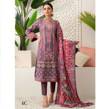 Monsoon Printed Lawn Unstitched 3Pcs Suit V3 - C4, Women, 3Pcs Shalwar Suit, Al-Zohaib Textiles, Chase Value