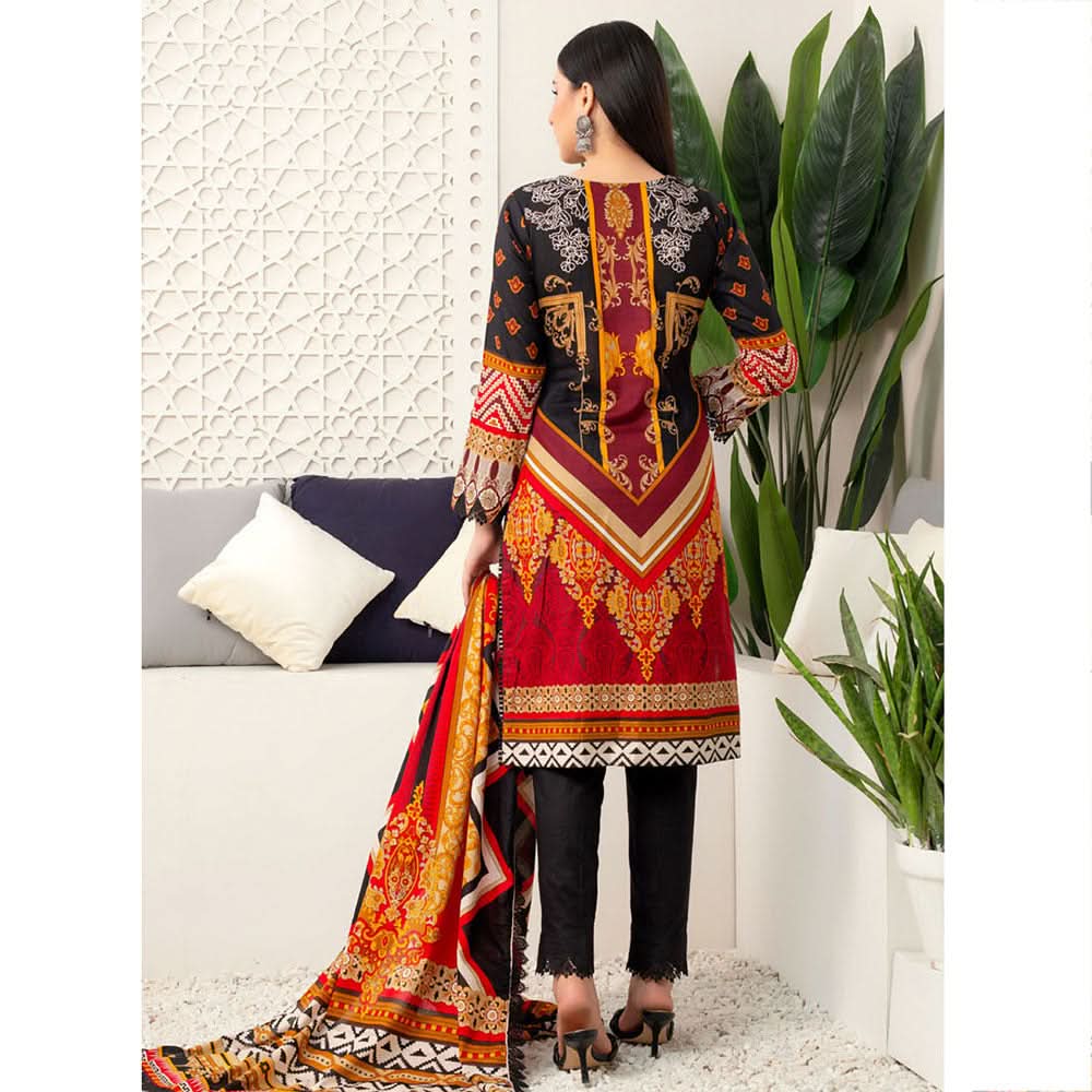 Monsoon Printed Lawn Unstitched 3Pcs Suit V3 - C5, Women, 3Pcs Shalwar Suit, Al-Zohaib Textiles, Chase Value