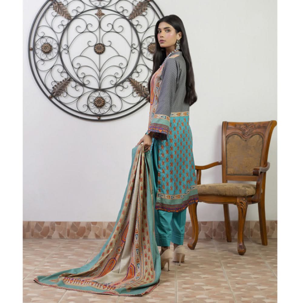 Sahil Printed Lawn Un-Stitched 3Pcs Suit - 1, Women, 3Pcs Shalwar Suit, ZS Textiles, Chase Value