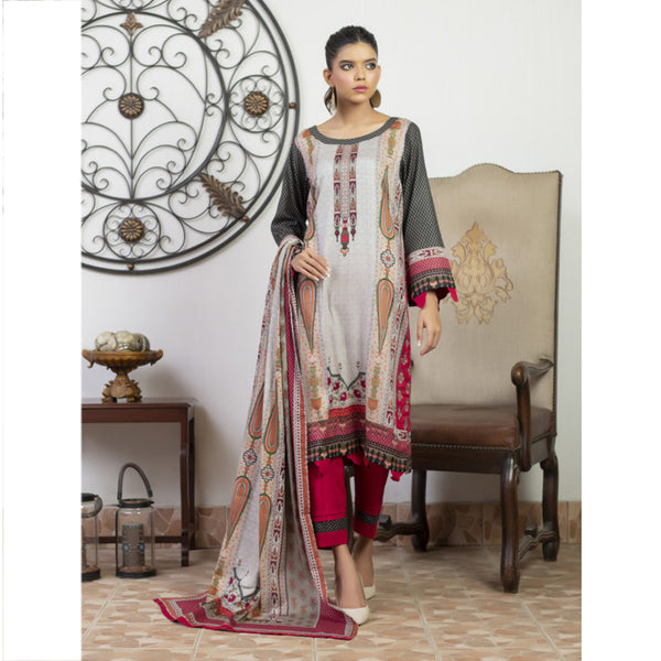 Sahil Printed Lawn Un-Stitched 3Pcs Suit - 2, Women, 3Pcs Shalwar Suit, ZS Textiles, Chase Value