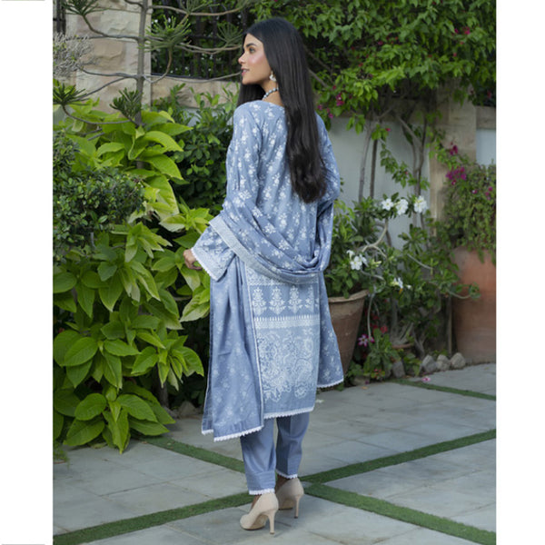 Sahil Printed Lawn Un-Stitched 3Pcs Suit - 4, Women, 3Pcs Shalwar Suit, ZS Textiles, Chase Value