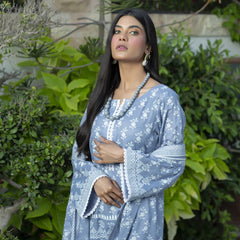 Sahil Printed Lawn Un-Stitched 3Pcs Suit - 4, Women, 3Pcs Shalwar Suit, ZS Textiles, Chase Value