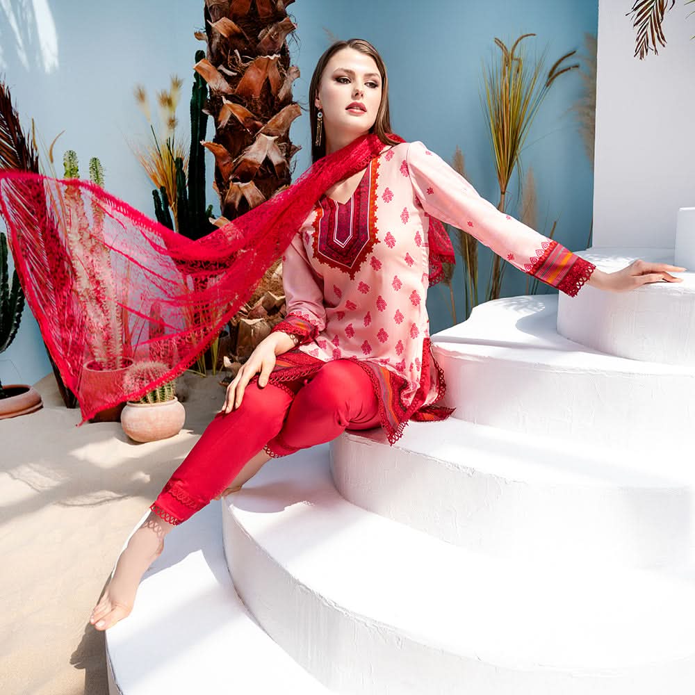 Malai Unstitched 3Pcs Suit V2 - 002, Women, 3Pcs Shalwar Suit, Chase Value, Chase Value