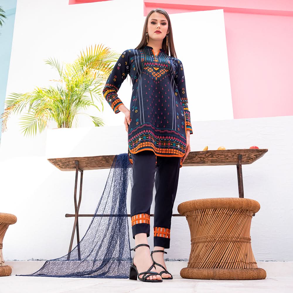 Malai Unstitched 3Pcs Suit V2 - 003, Women, 3Pcs Shalwar Suit, Chase Value, Chase Value