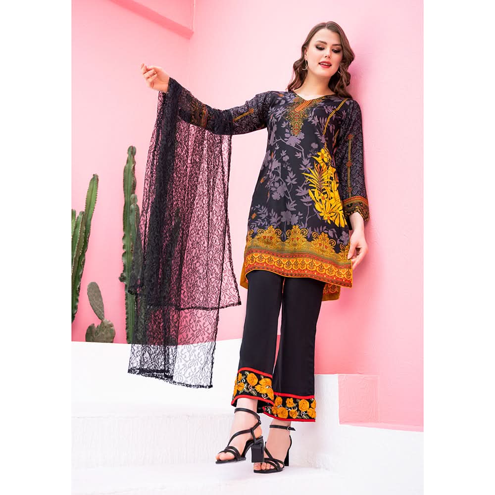 Malai Unstitched 3Pcs Suit V2 - 004, Women, 3Pcs Shalwar Suit, Chase Value, Chase Value