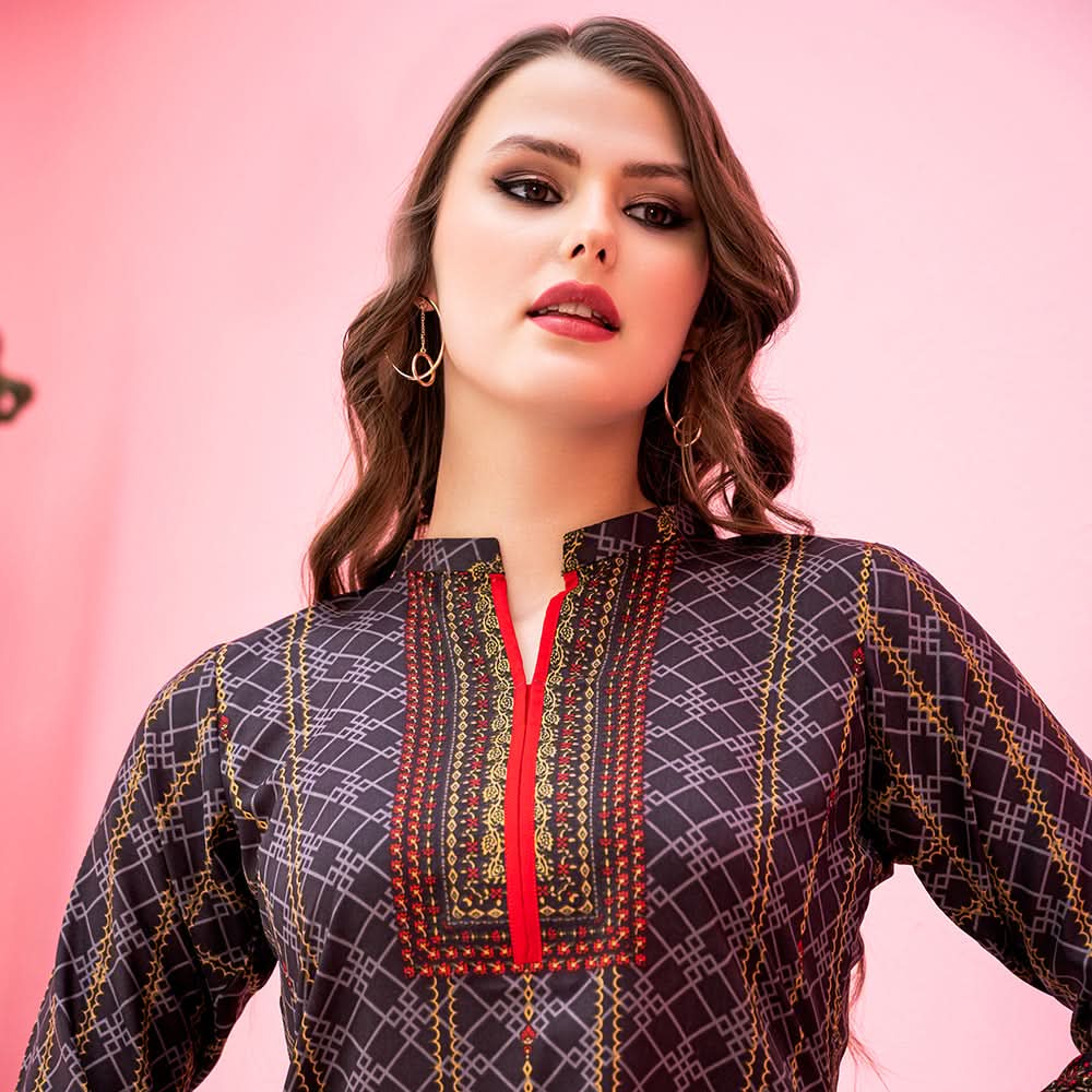Malai Unstitched 3Pcs Suit V2 - 005, Women, 3Pcs Shalwar Suit, Chase Value, Chase Value